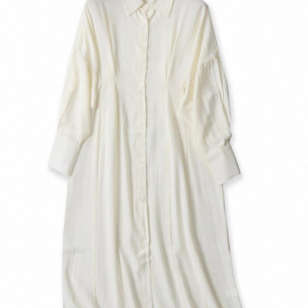 Elegant Long Sleeve White Dress